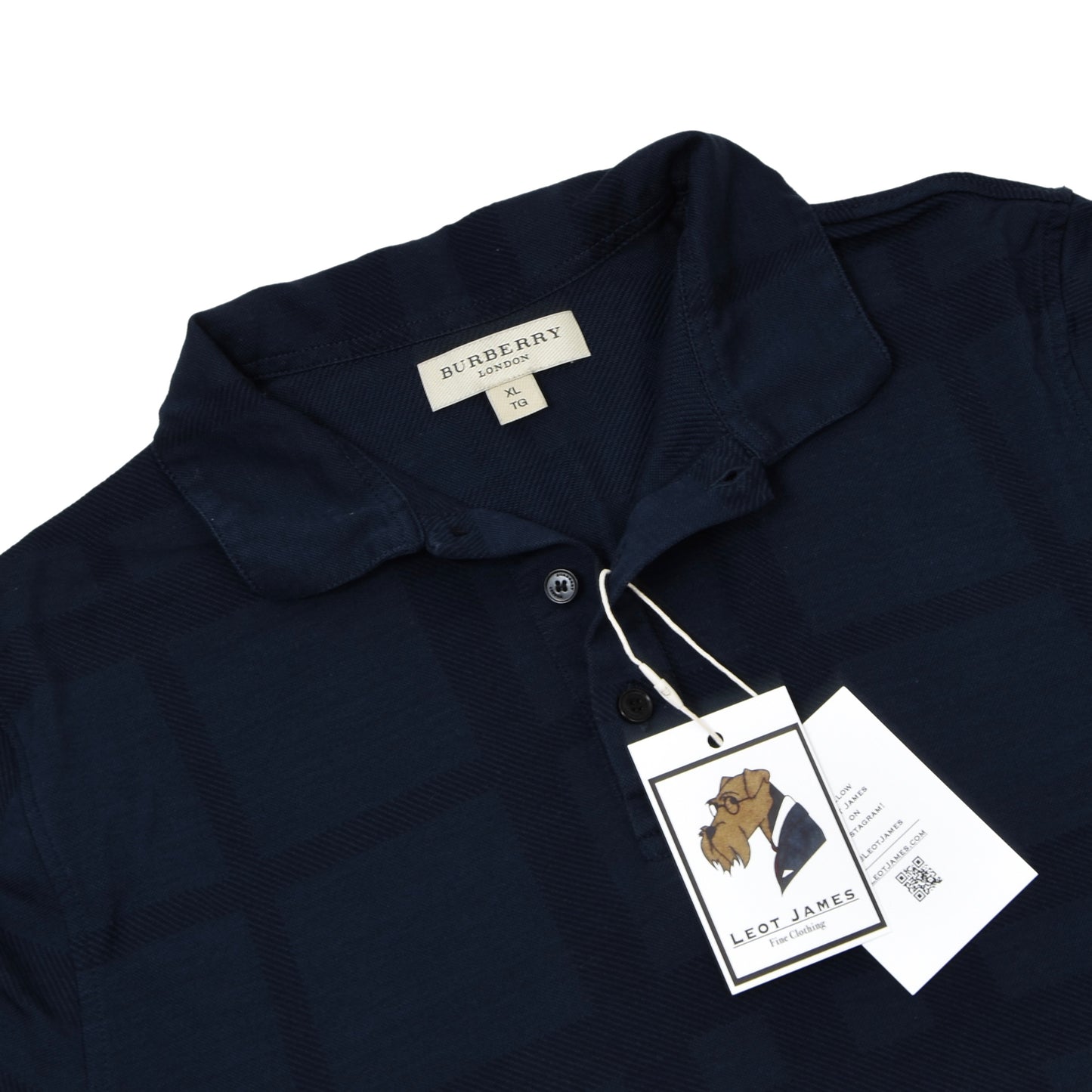 Burberry London Polo Shirt Size XL Chest ca. 53.5cm - Navy Blue