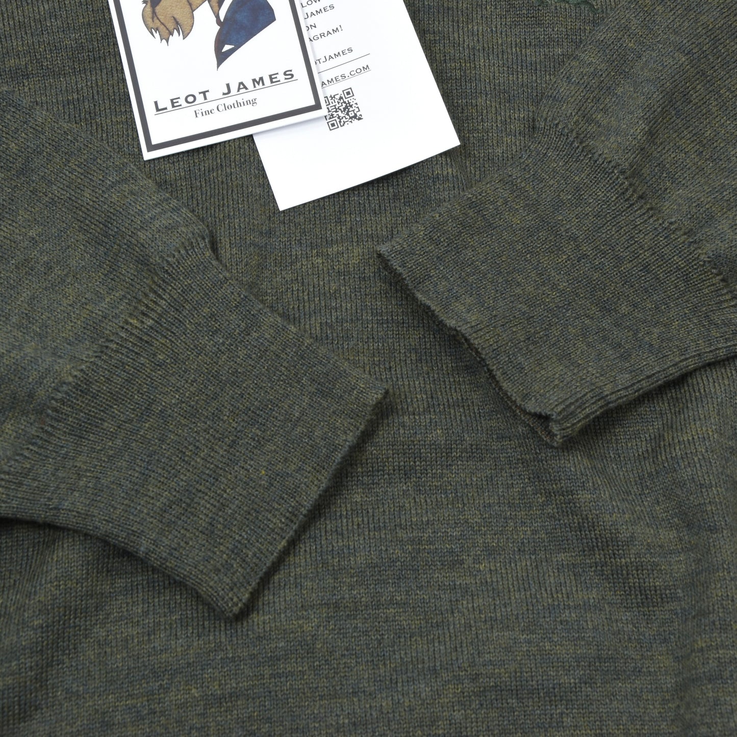 Vintage Burberrys V-Neck Wool Sweater Chest ca. 57.5cm - Green