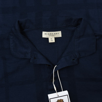 Burberry London Polo Shirt Size XL Chest ca. 53.5cm - Navy Blue