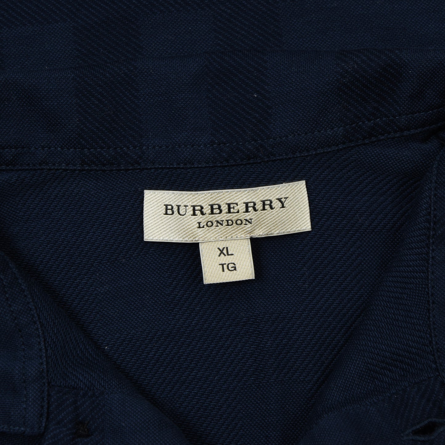 Burberry London Polo Shirt Size XL Chest ca. 53.5cm - Navy Blue