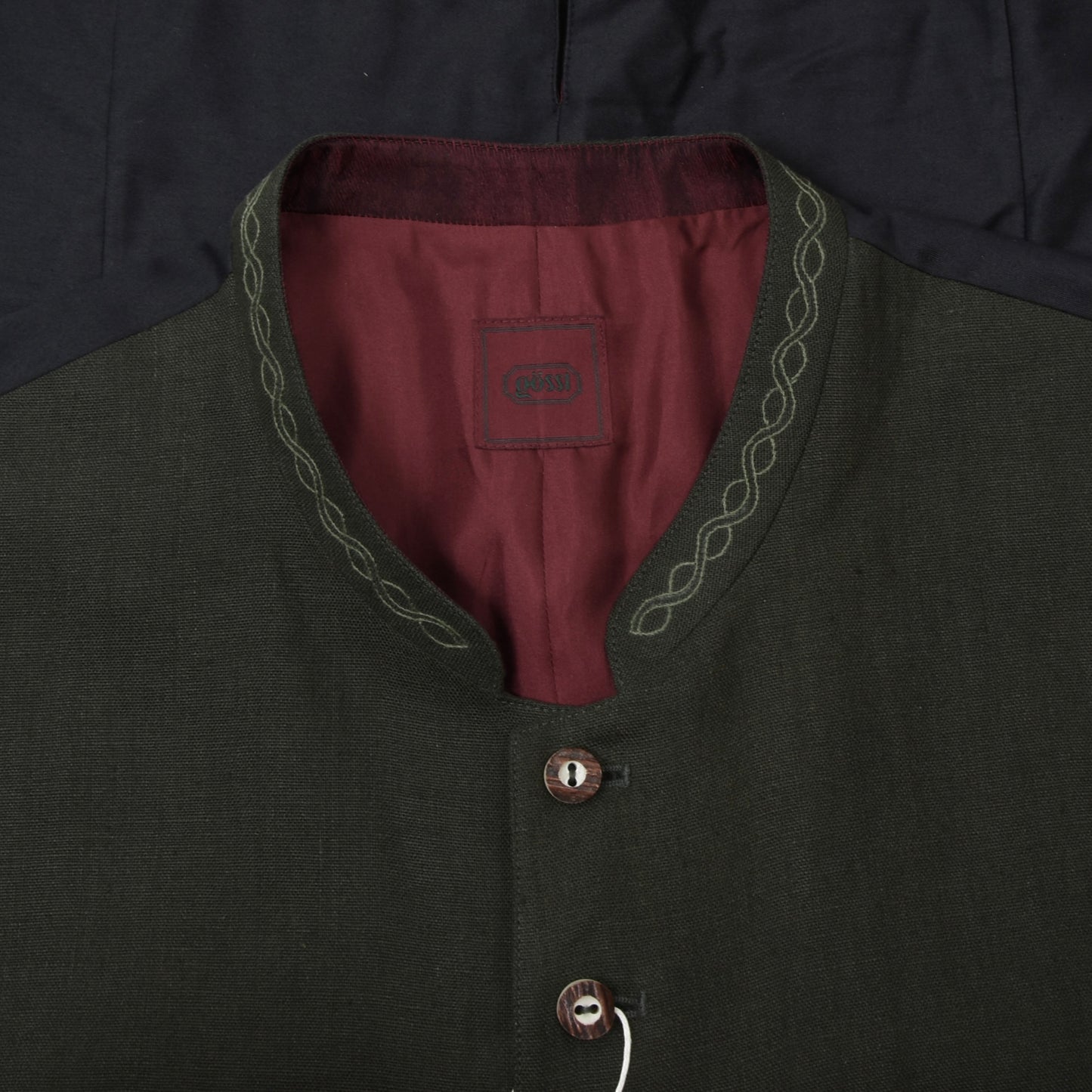 Gössl Linen Vest/Trachtengilet Size 56 - Green