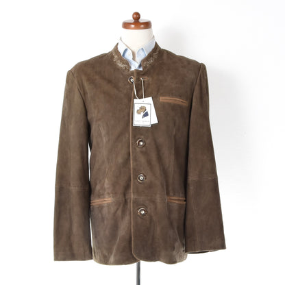 Der Wildschütz Goat Suede Janker/Jacket Size 48 Chest ca. 54cm - Brown