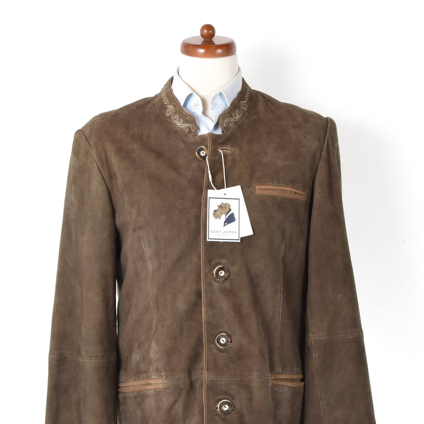 Der Wildschütz Goat Suede Janker/Jacket Size 48 Chest ca. 54cm - Brown