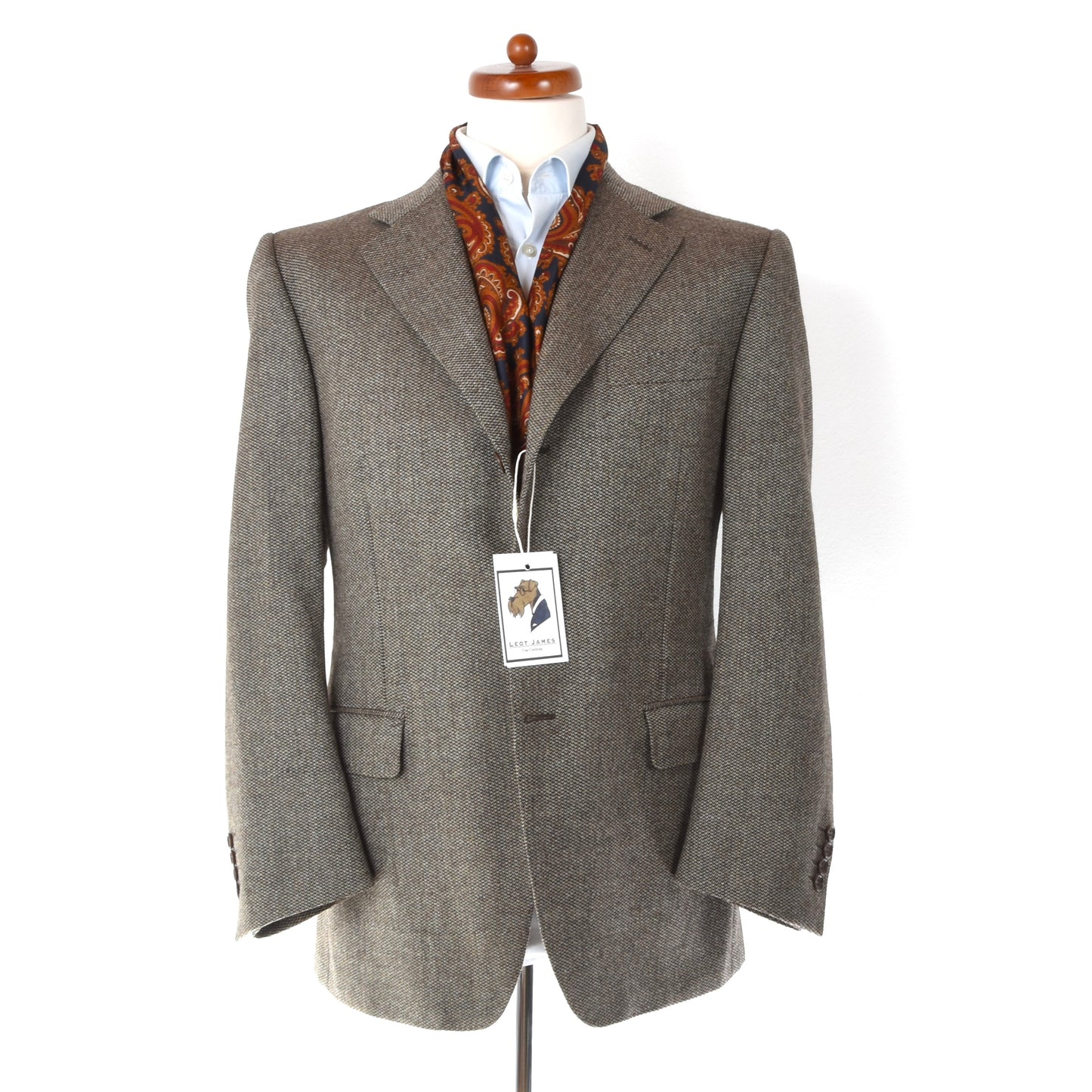 Canali Tweed Jacket Size 50C - Brown