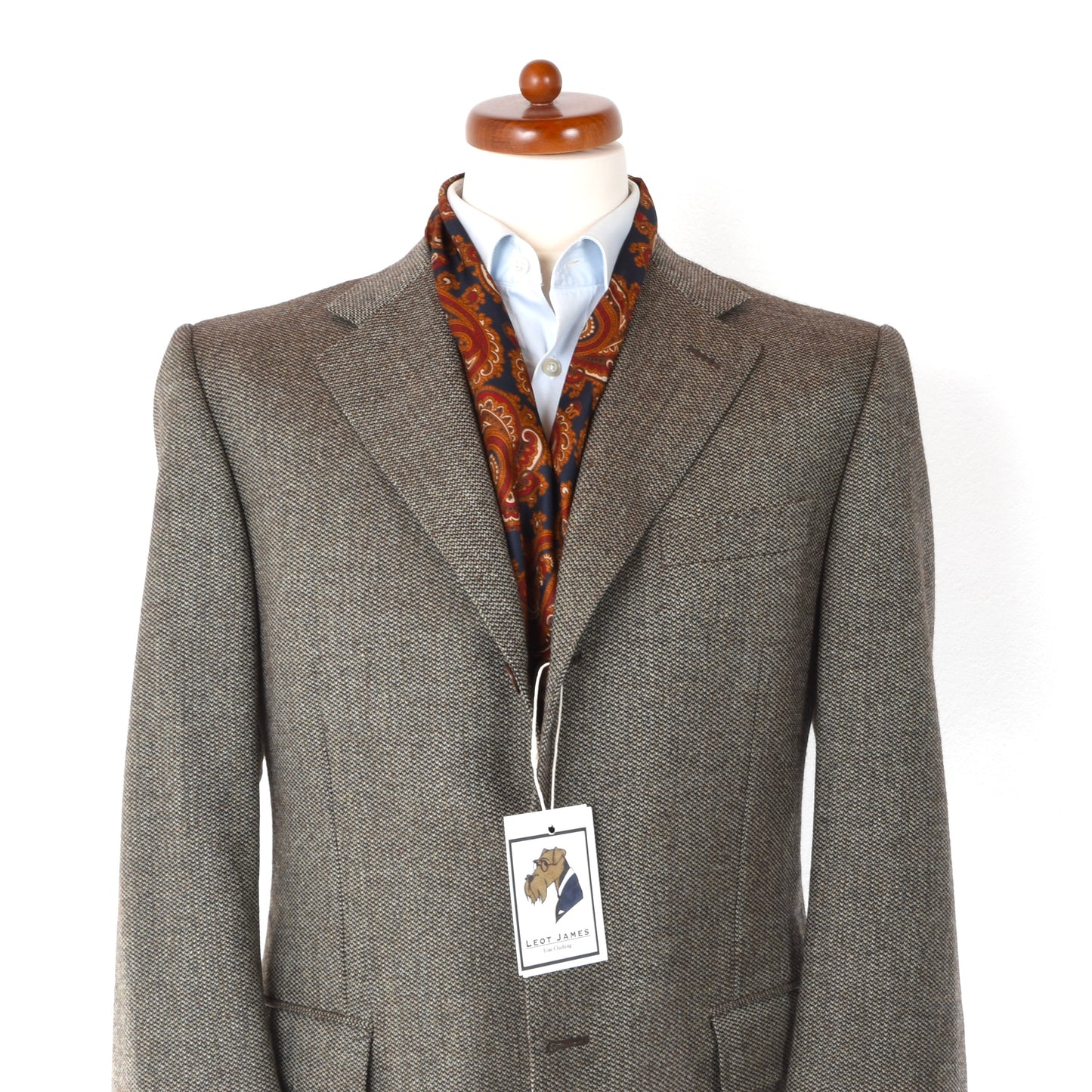 Canali Tweed Jacket Size 50C - Brown