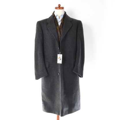 Vintage Top Aachen 100% Wool Overcoat Size 24 Chest ca. 57.5cm - Grey