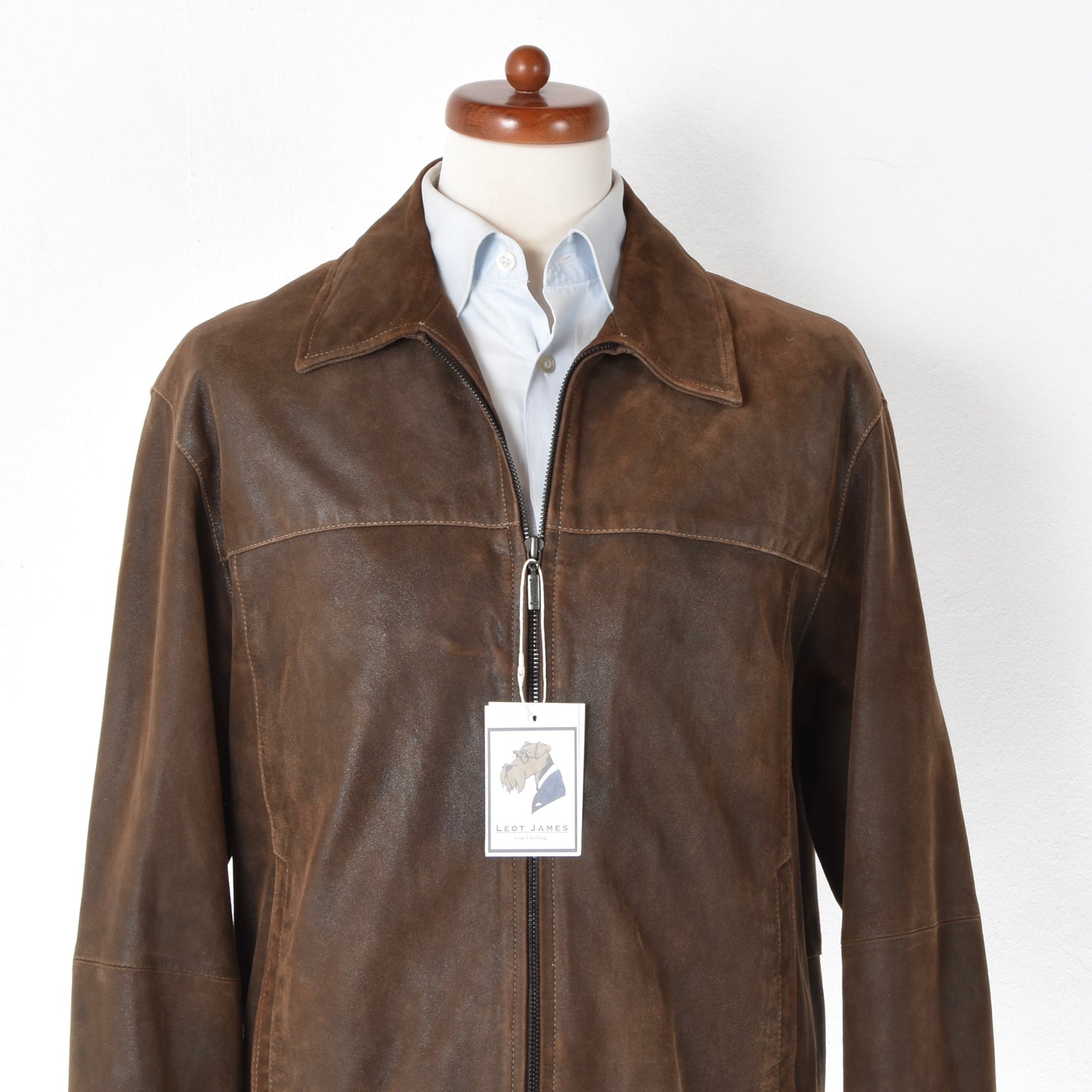 Milestone Goat Leather Jacket Size 48 Chest ca. 59cm - Brown