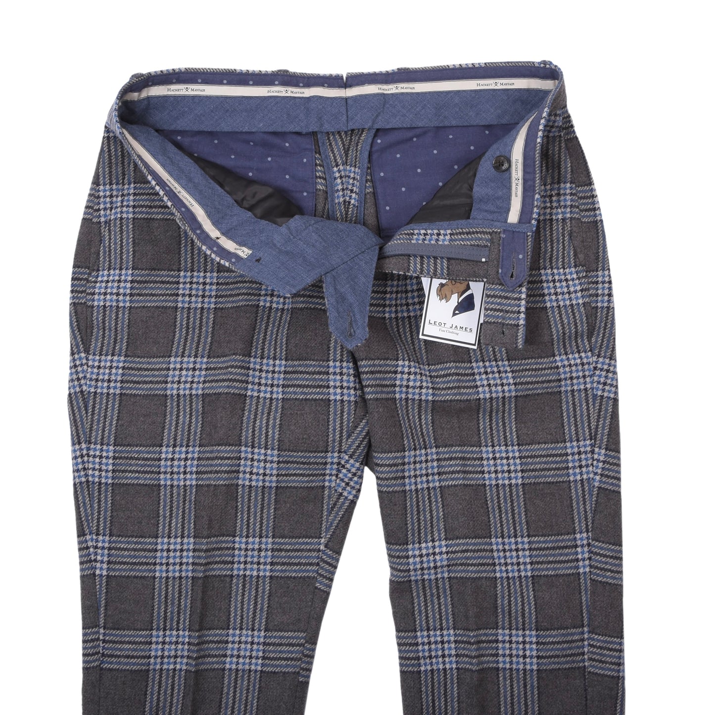 Hackett London Wollhose Größe 32/48 Kensington Slim - Kariert