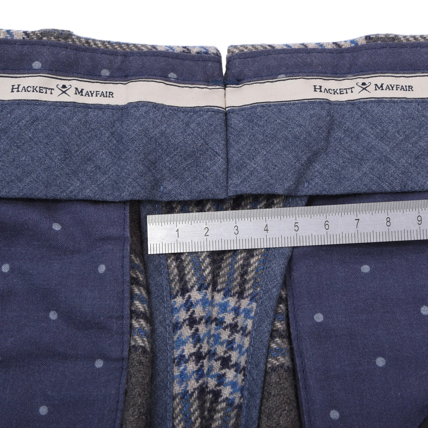 Hackett London Wollhose Größe 32/48 Kensington Slim - Kariert