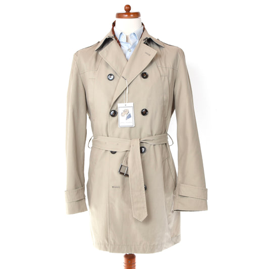 Dietmar Haas Double-Breasted Trench Coat Size 48 - Beige