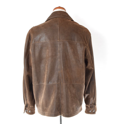 Milestone Goat Leather Jacket Size 48 Chest ca. 59cm - Brown