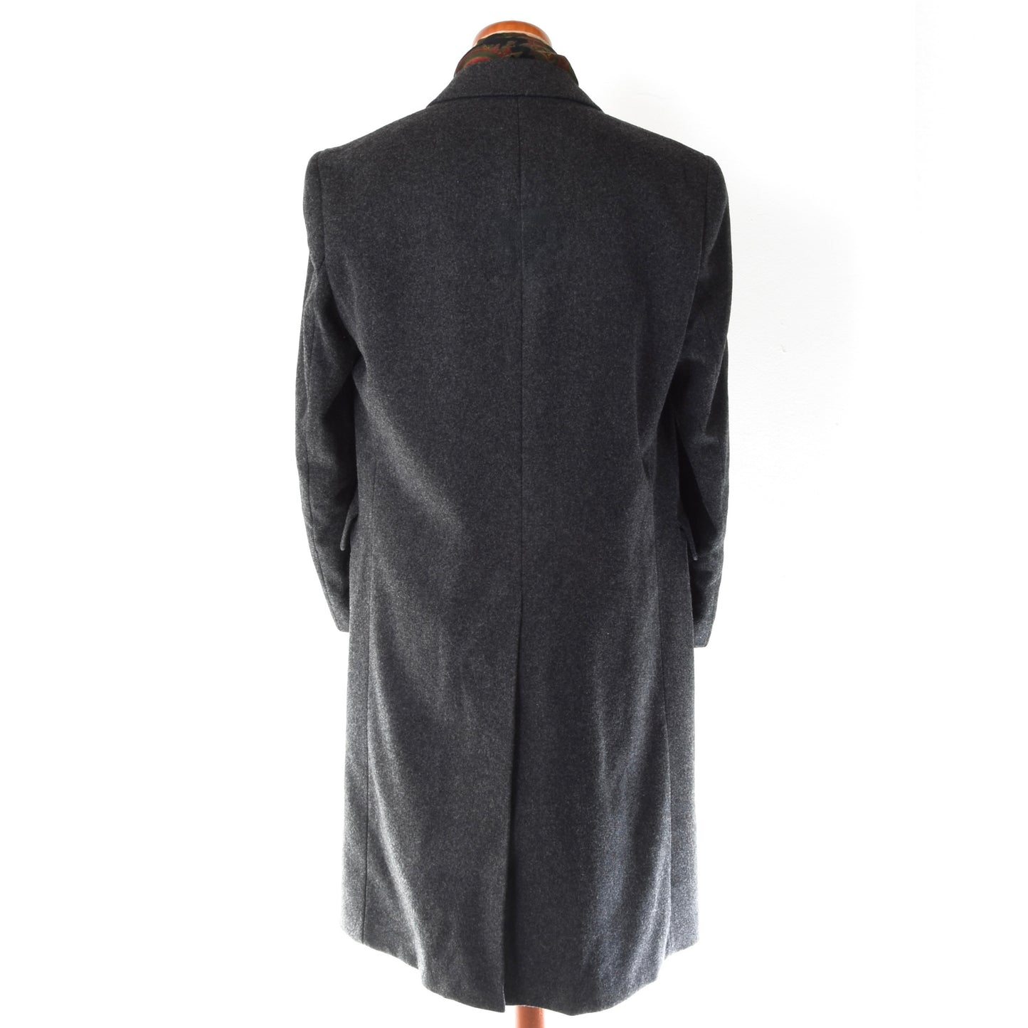 Vintage Top Aachen 100% Wool Overcoat Size 24 Chest ca. 57.5cm - Grey