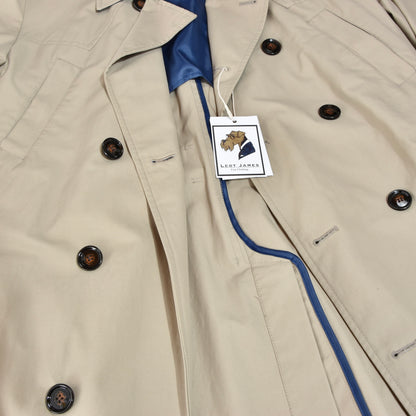 Dietmar Haas Double-Breasted Trench Coat Size 48 - Beige