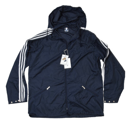 Vintage '80s Adidas Nylon Rain Jacket Size 7-8 - Navy Blue