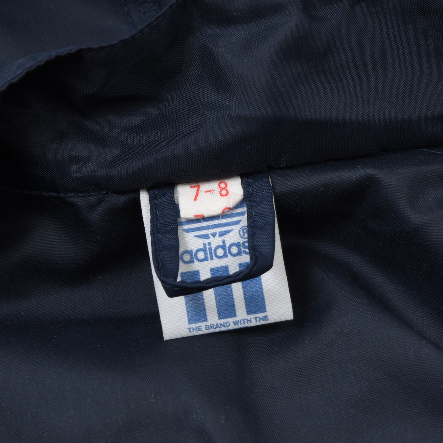 Vintage '80s Adidas Nylon Rain Jacket Size 7-8 - Navy Blue