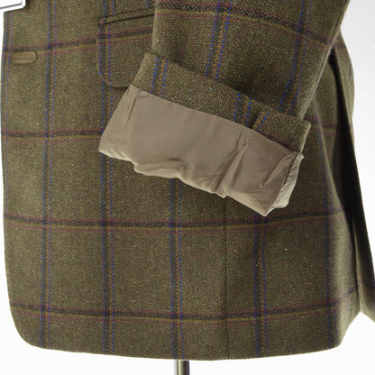 Vintage DAKS London Wool Jacket Size 46 ca. 52cm - Green Windowpane