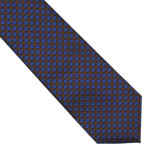 Chester Barrie 100% Silk Tie ca. 137.5cm/8.5cm - Blue & Copper