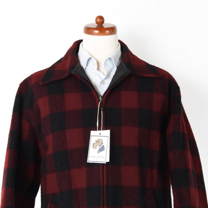 Johnson Woolen Mills Wool Jacket Size XL Chest ca. 64.5cm - Red Plaid