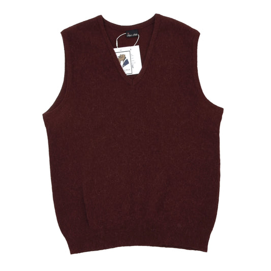 Pelo Pilz Alpaca-Wool Sweater Vest Size 54 ca. 52cm - Burgundy