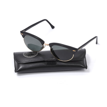 Vintage B&amp;L Ray-Ban Clubmaster W1263 Sonnenbrille - Schwarz/Gold