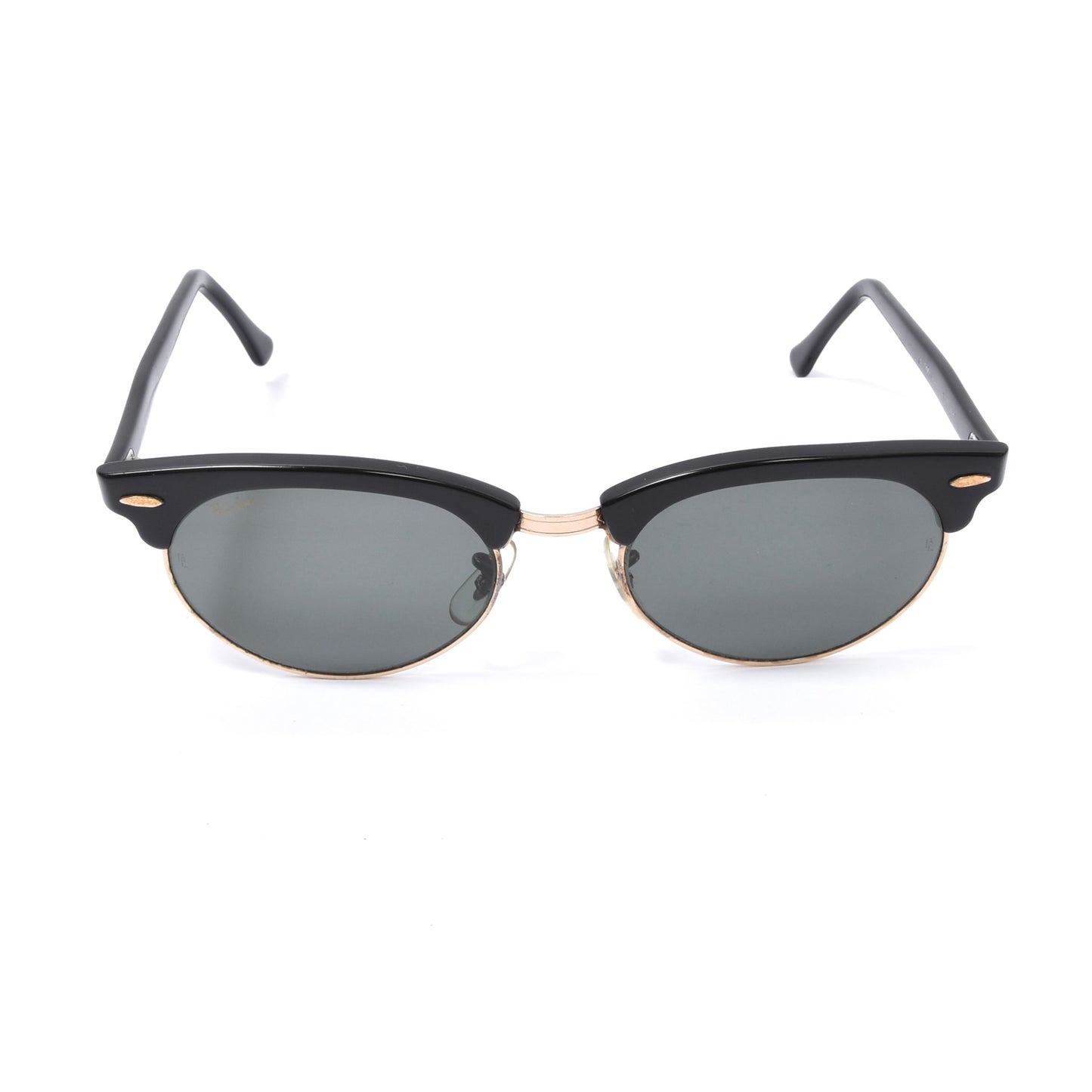 Vintage B&amp;L Ray-Ban Clubmaster W1263 Sonnenbrille - Schwarz/Gold