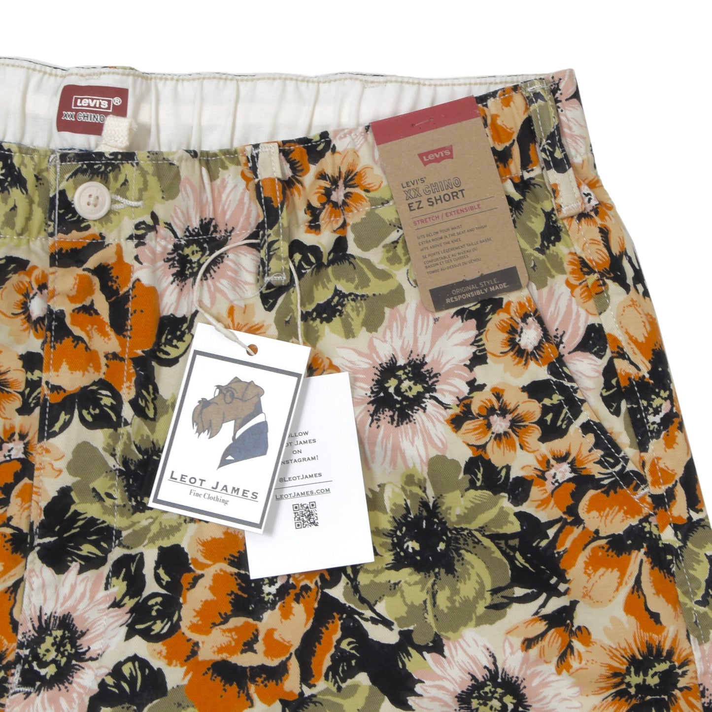 NWT Levi's XX Chino EZ Shorts Size XL Stretch - Floral