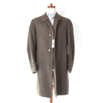 Classic 100% Wool Overcoat Chest ca. 61cm - Brown