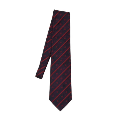 DAKS London Silk Tie ca. 144cm/9.5cm - Red/Blue Stripes