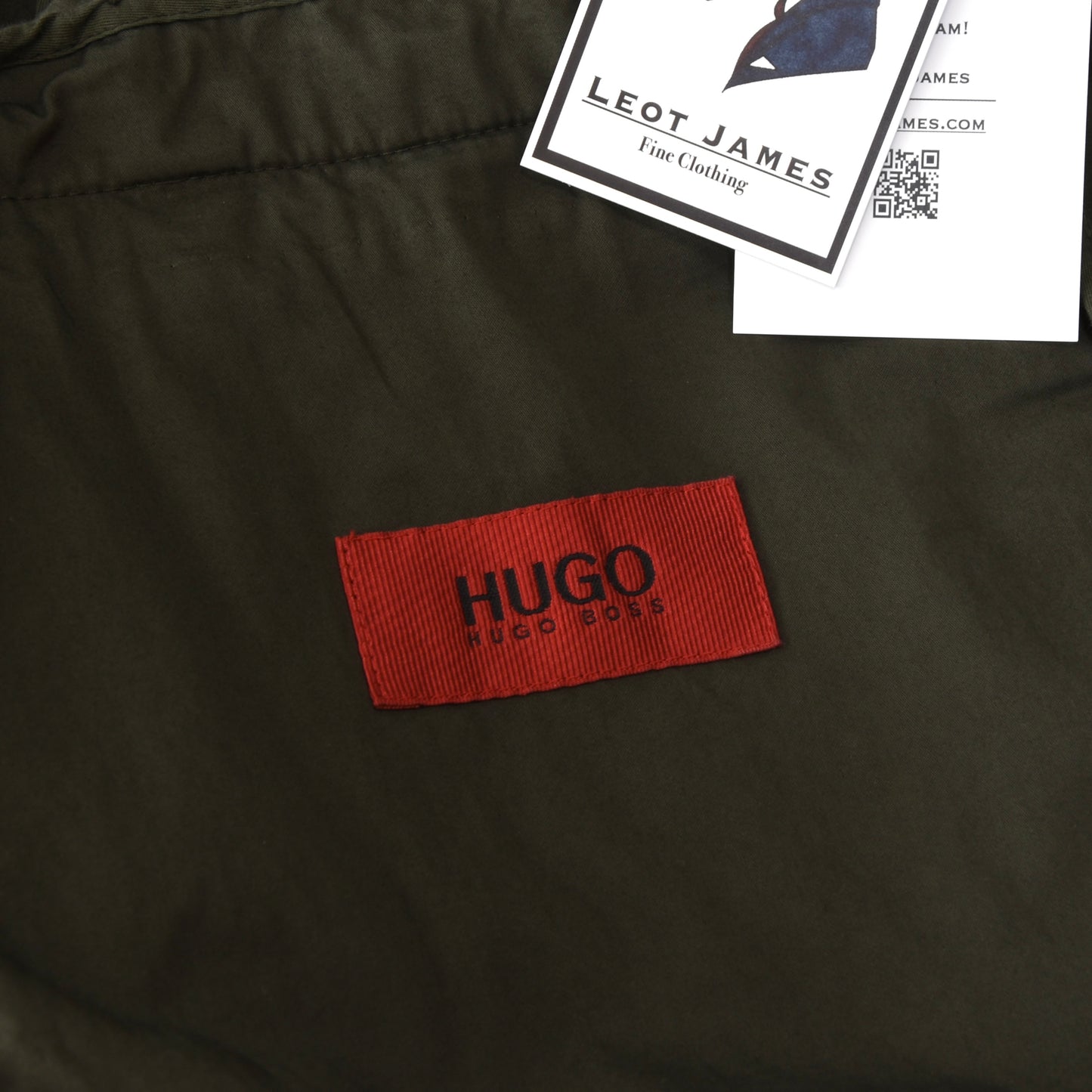 Hugo Boss Peak Lapel Cotton Jacket Size 52 - Military Green