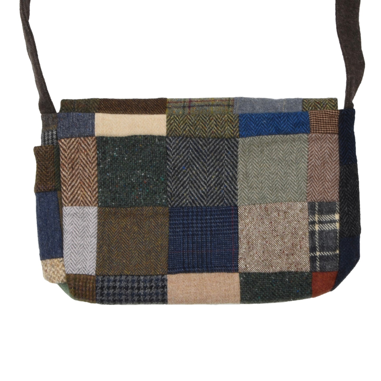 Hanna Hats 100% Wool Tweed Satchel Bag - Patchwork