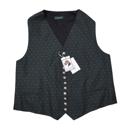 Lodenfrey Silk Blend Vest/Trachtengilet Size 60 ca. 63cm - Green