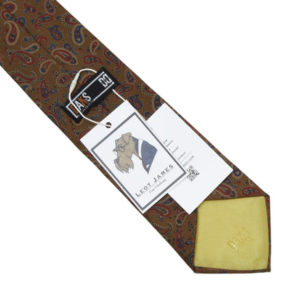 DAKS London Ancient Madder Silk Tie ca. 145cm/9.5cm - Burnt Sienna Paisley