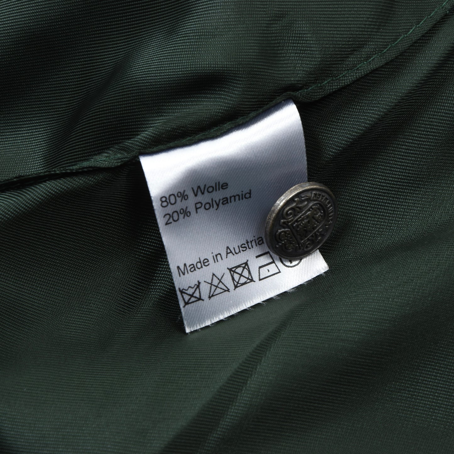 NWT Hiebaum Exclusiv Wool Vest/Trachtengilet Size 46 - Green