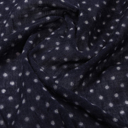 Barbour Wool Scarf ca. 200cm - Navy Polka Dots