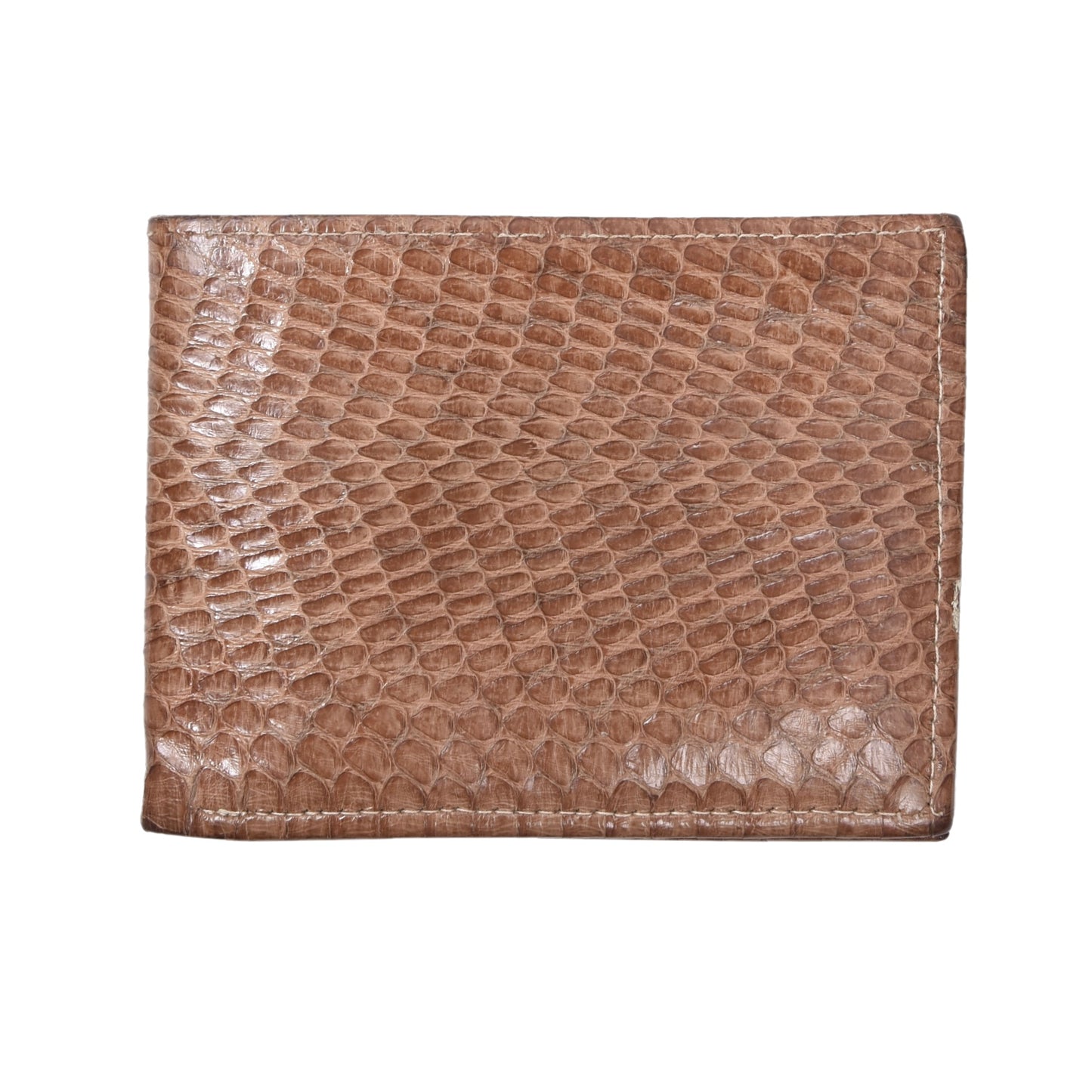 Vintage Python Leather Wallet ca. 11.5cm - Tan