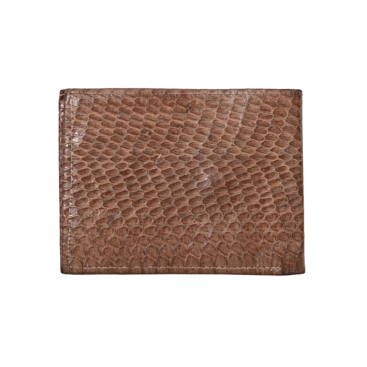 Vintage Python Leather Wallet ca. 11.5cm - Tan
