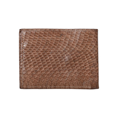 Vintage Python Leather Wallet ca. 11.5cm - Tan