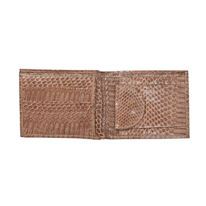 Vintage Python Leather Wallet ca. 11.5cm - Tan