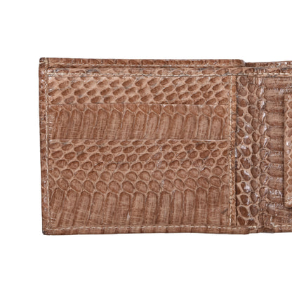 Vintage Python Leather Wallet ca. 11.5cm - Tan