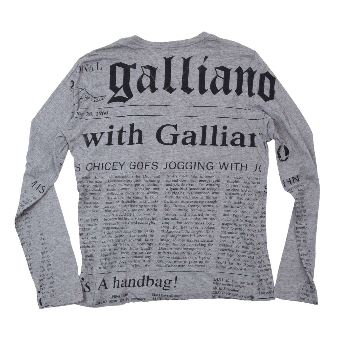 John Galliano Long Sleeved Shirt Size XL - Grey
