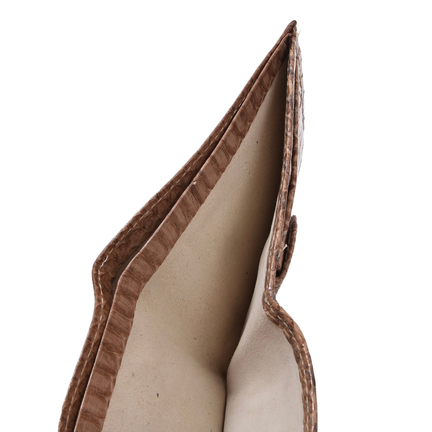 Vintage Python Leather Wallet ca. 11.5cm - Tan