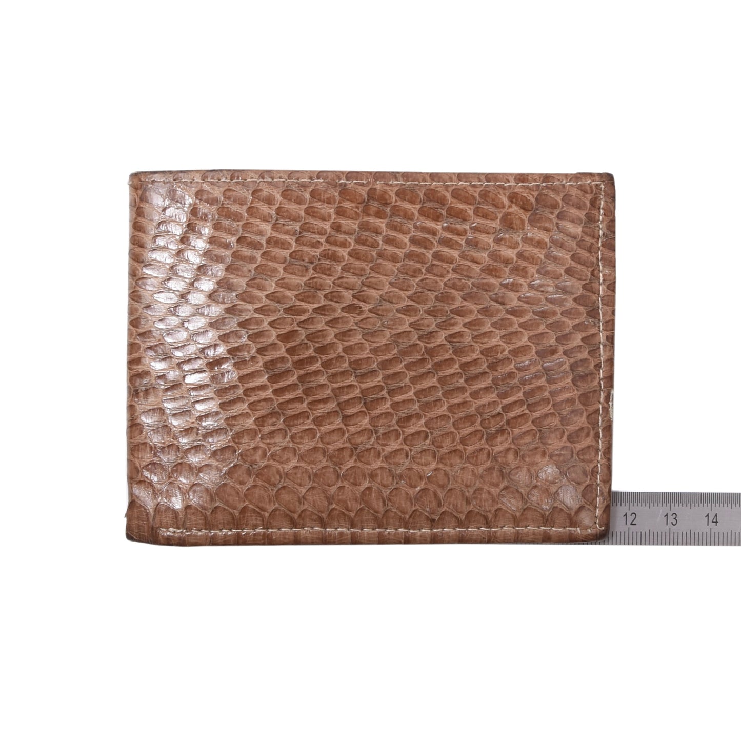 Vintage Python Leather Wallet ca. 11.5cm - Tan