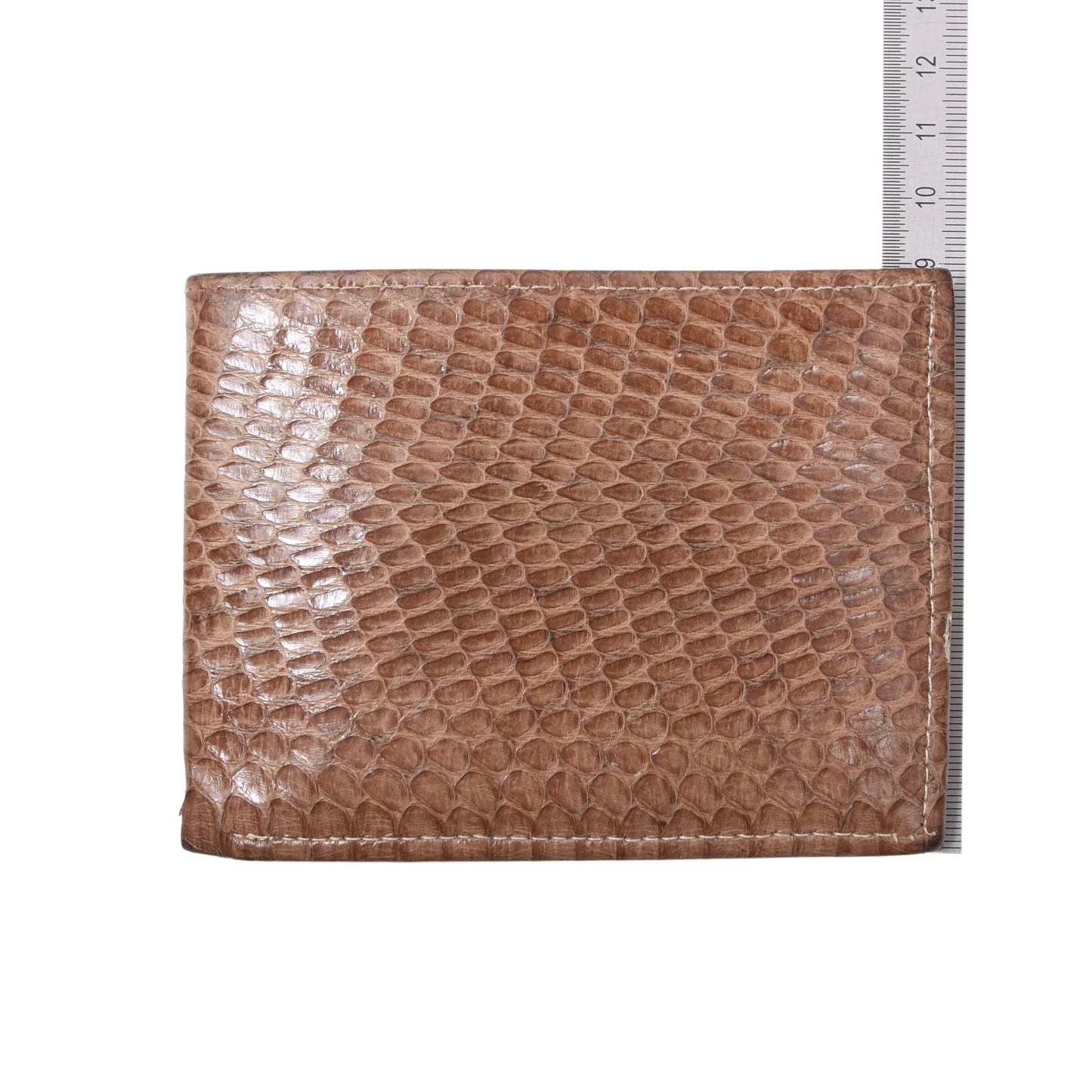 Vintage Python Leather Wallet ca. 11.5cm - Tan