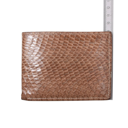 Vintage Python Leather Wallet ca. 11.5cm - Tan