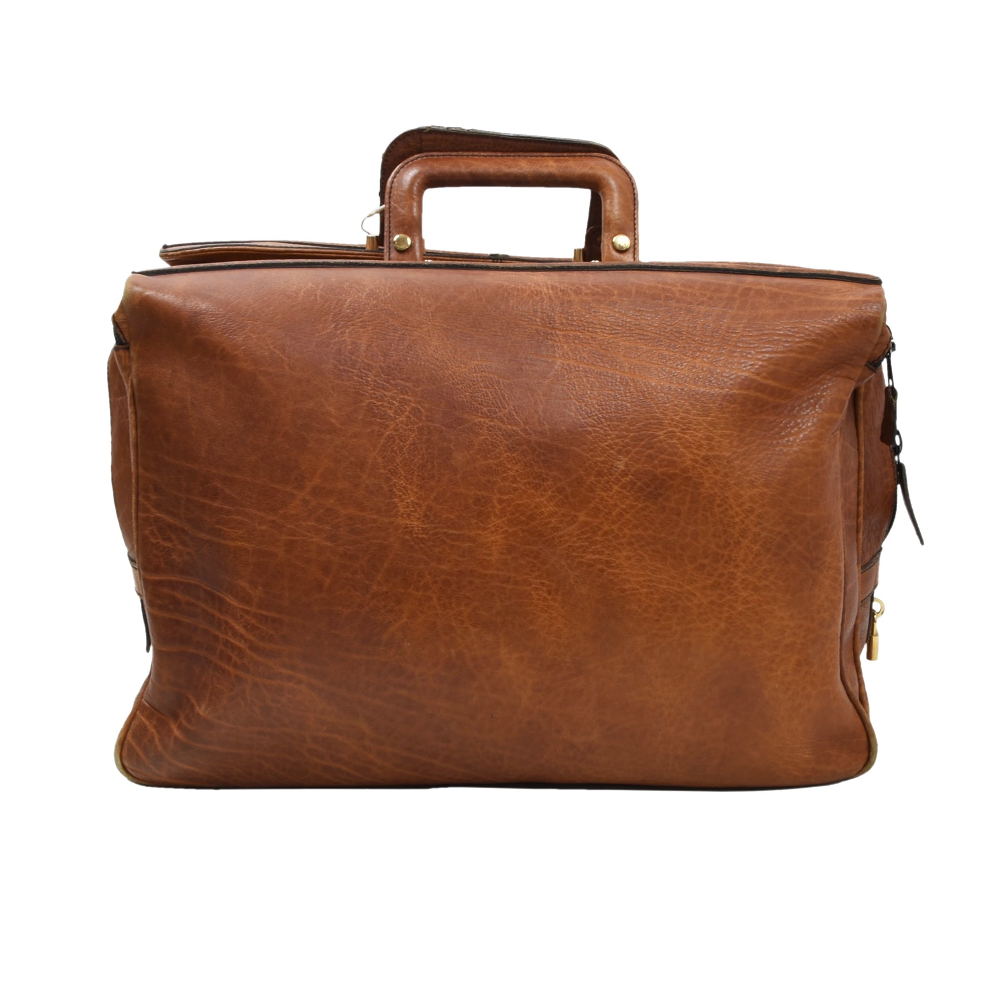 Goldpfeil Caracciola Leather Weekender/Duffle Bag Tan/Brown