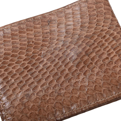 Vintage Python Leather Wallet ca. 11.5cm - Tan