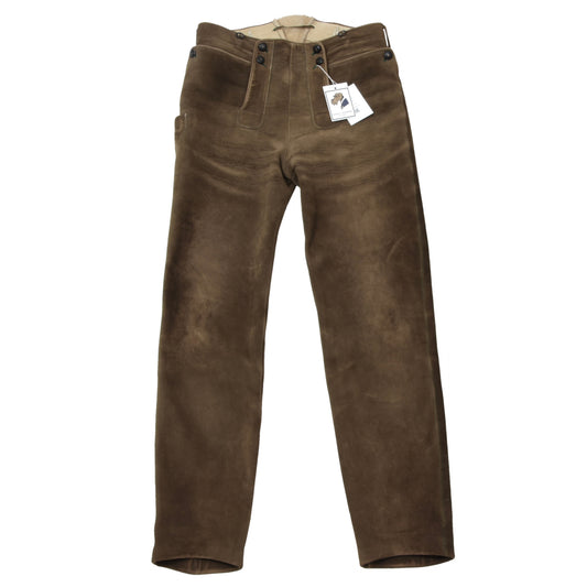 Zant Deerskin Leather Pants ca. 42.5cm - Brown