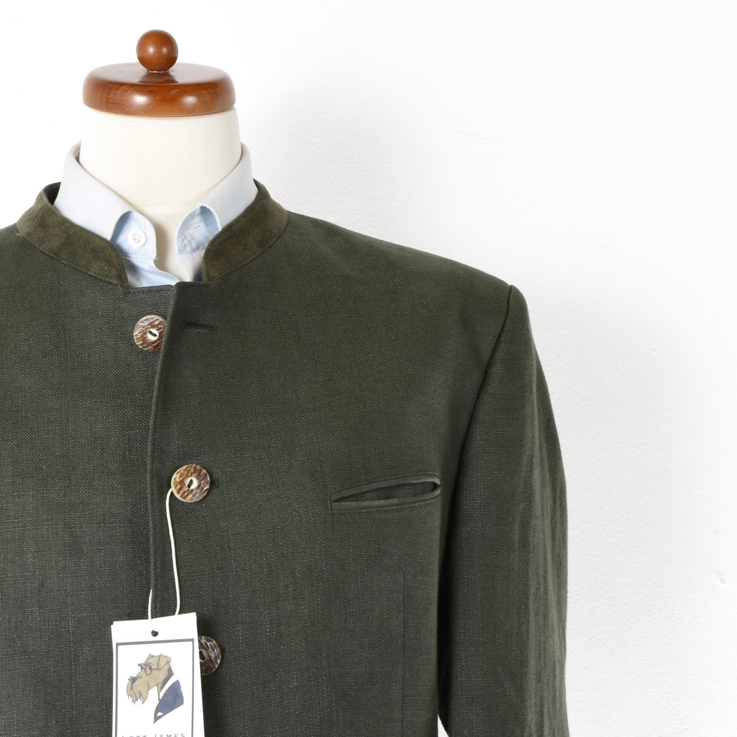 Allwerk 100% Linen Janker/Jacket Size 25 ca. 60cm - Green