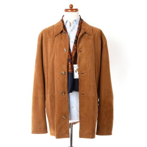 Serra by Torras Suede Sheepskin Jacket Size 60 - Brown