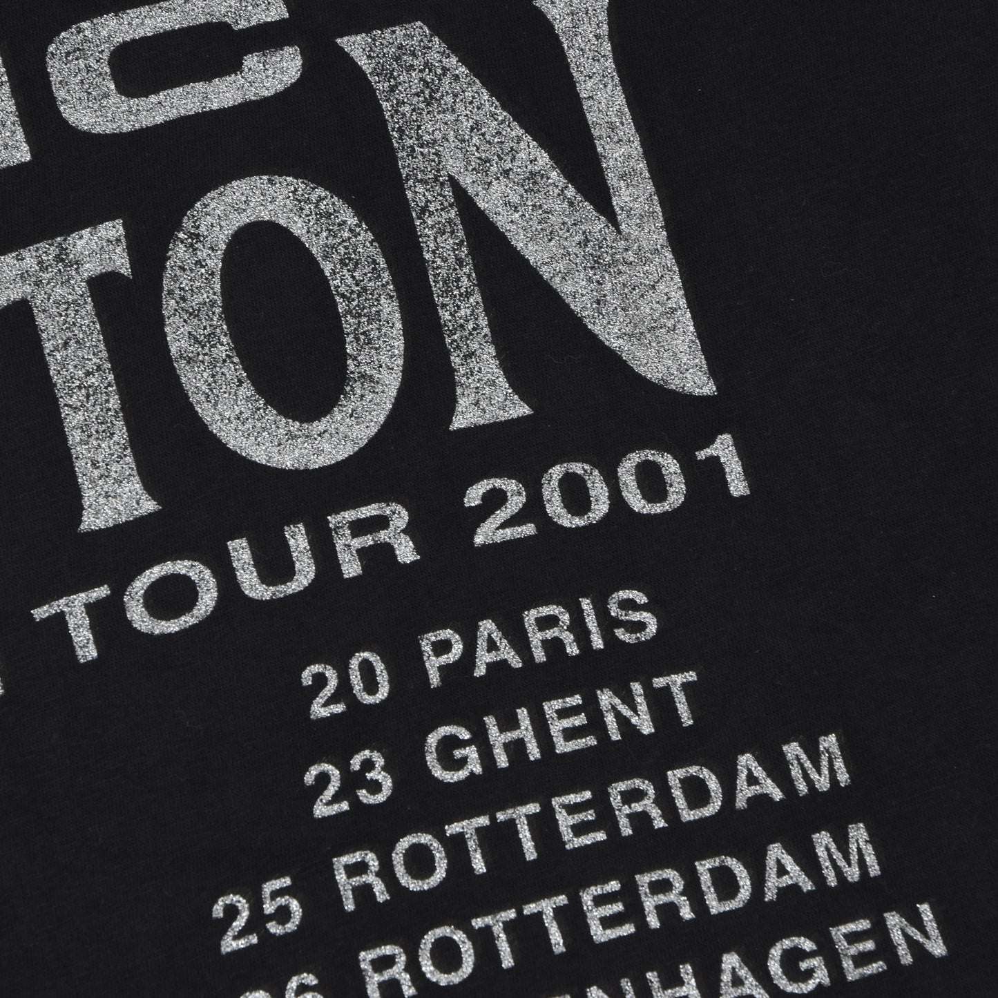 Eric Clapton 2001 European Tour T-Shirt Size XL - Black